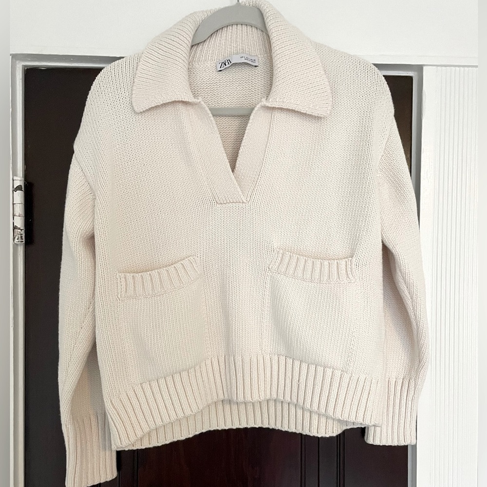 Zara cream Sweater - Small